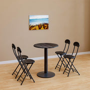 Modern Small Bistro Pub Set 5 Piece Kitchen Breakfast Bar Table with 4 Chairs