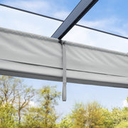 Pergola 3x3 3x4 m canopy garden gazebo pavilion retractable roof steel frame
