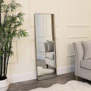 Tall rectangle wall floor leaner mirror brushed gold mirror home decor display