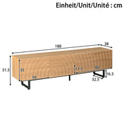 Modern TV Cabinet TV stand 2 Doors 2 Drawers Living Room Furniture 180x38x51.5cm