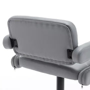 2 LARGE BAR STOOLS PLUSH SEAT GAS LIFT SWIVEL BREAKFAST KITCHEN BAR LARGE SEAT