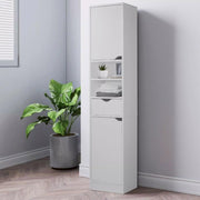 Slimline Freestanding Bathroom Tallboy – White Tall Storage Cabinet