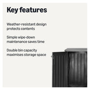 Large Storage Garden Lockable Storage Box XL Shed Outside Bike Bin Tool Patio