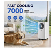 AUX 3-in-1 Portable Air Conditioner 7000 BTU, Wi-Fi & Remote Control | Fast🚚💨
