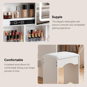 Dressing Table With Drawers Mirror Stool Set Makeup Desk Vanity Table Bedroom