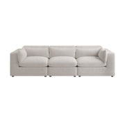 Beige Boucle 4 Seater Sofa - Hudson HSN002S