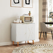 HOMCOM Sideboard, Buffet Cabinet with 2 Doors and Adjustable Shelves, White