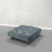 Large Square Footstool Coffee Table Upholstery Fabric Footstools Matching Button