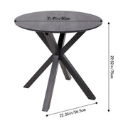 80cm Round Dining Table Set with 2 Dining Chairs Modern Kitchen Table and Chairs