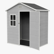 Grey Wood Grain Plastic Garden Shed 6x8 6x6 5x3 Outdoor Tool Bike Storage House