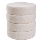 Round Footstool Teddy Dressing Table Stool Vanity Chair for Bedroom Living Room