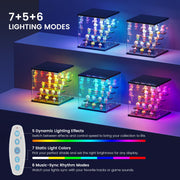 5-Tier Display BOX Cabinet with Glass Doors & RGB Lights for Action Figures