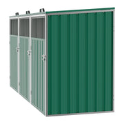 Triple Wheelie Bin Storage Metal Store Cover Garden Rubbish Dustbin 3 Shed House
