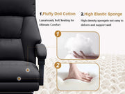 Executive Office Chair High Back Ergonomic Recliner PU Leather With Foot Rest
