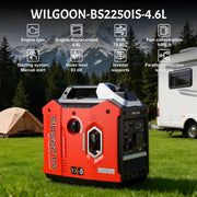 2000W Portable Inverter Generator for Camping, RV Travel, Home, or Job Sites -UK