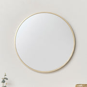 Round Gold Wall Mirror - 50cm x 50cm Home Accessories