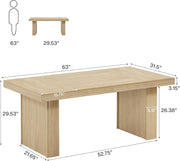 63 Inch Modern Executive Desk Large Wooden Office Computer Desk Writing Table
