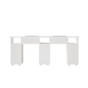 Pro Double Manicure Table Salon Nail Art Station Beauty Desk with Dust Collector