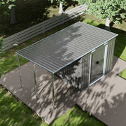 5.5 X 5.5FT Metal Garden Shed Tools Bikes Storage House Shelter with Side Canopy