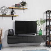 Floating TV Unit Stand, Wall Mount Media Console with Storage Cabinet