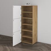 Shoe Storage Cabinet Wooden Shoe Rack Space-saving 3 Units 6 Tiers Many Colors
