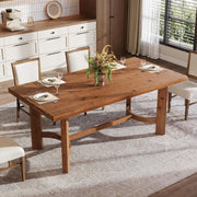 63-Inch Solid Wood Dining Table Modern Rectangular Kitchen Table for 4-6 People