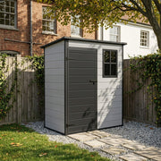 5X3FT Plastic Garden Shed with Floor & Window Lockable Outdoor Storage House UK