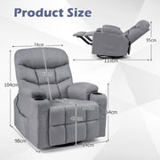 Recliner Chair Nursery Rocking Chair with Massage & Heat