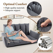Foldable Floor Sofa Upholstered Recliner Chair W/Adjustable Backrest