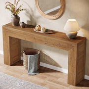 160 cm Extra Long Console Table, Farmhouse Wood Entryway Sofa Table Behind Couch