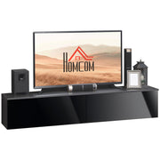 Floating TV Unit Stand, Wall Mount Media Console with Storage Cabinet