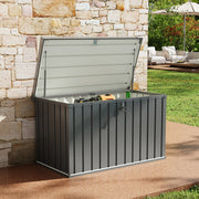 Extra Large 400Ltr Garden Cushion Storage Box Waterproof Patio Deck Chest w/ Lid
