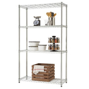 Trinity EcoStorage 4-Tier Chrome Metal Shelving Unit Steel 137cm Storage Rack