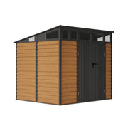 8 x 7ft Metal Garden Shed Waterproof Outdoor Bike Tool Storage Shed Double Doors