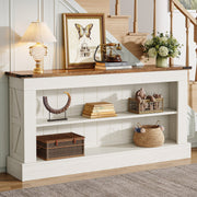 63-Inch Long Console Table Modern Narrow Entryway Table with Storage for Hallway