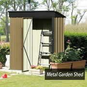 5 X 3FT Metal Garden Shed Outdoor Storage Cabinet House Box Pent Roof Lockable