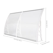 Door Canopy Awning Shelter Front Back Porch Shade Patio Roof Rain Cover Balcony