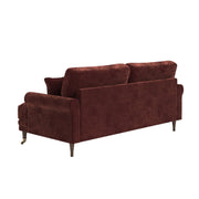 Berry Brown Chenille Feather-Filled 3 Seater Sofa - Payton Heritage PHR001