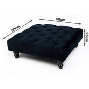 Large Square Footstool Coffee Table Upholstery Fabric Footstools Matching Button
