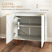 HOMCOM Sideboard, Buffet Cabinet with 2 Doors and Adjustable Shelves, White