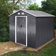 8 X 8FT Metal Shed Garden Storage Tool Bike Motorcycle shed With Free Foundation