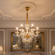Marie Therese Chandelier Ceiling 6 Light Crystal Effect Lamp with Free LED Bulbs