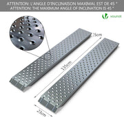 ® Loading Ramps, 2 Steel Ramps Heavy Duty for Van, Lawnmower, ATV, Quad Motorcyc