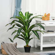 110cm/3.6FT Artificial Dracaena Plant Realistic Fake Tree Potted Indoor