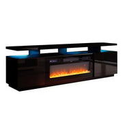 70inch TV Stand Cabinet With Electric Fireplace Unit With LED 12Colour Furniture