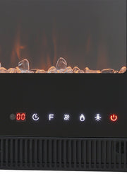 50In Inset Media Electric Heater LED Fireplace Wall Mounted Inset Standing Fire