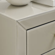 **Seconds** Lexi Large Slimline Taupe 3 Drawer Mirrored Bedside Table