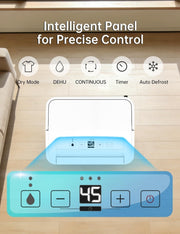 PHILODECO 10L/Day Dehumidifier for Bedroom with Automatic Humidity Sensor