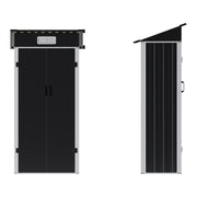 Metal Garden Shed 3X2FT Pent Roof Outdoor Tool Storage House with Lockable Door