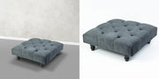 Large Square Footstool Coffee Table Upholstery Fabric Footstools Matching Button